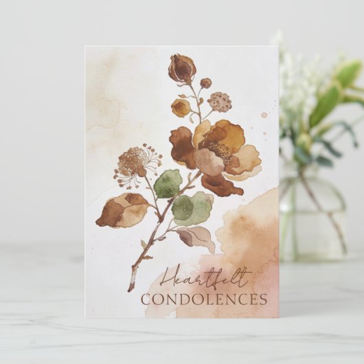 Refined Brown Botanical Branches Sympathy (Staand voorkant)