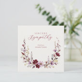 Refined Burgundy Wildflowers & Branches Sympathy (Staand voorkant)