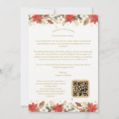 Refined Classic Christmas Garland Wedding Save The Date (Achterkant)