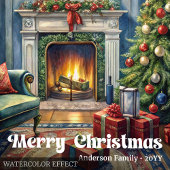 Refined festive scene card classic red green charm feestdagenkaart