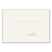 Refined Gray Calligraphy Table Kaart (Voorkant)