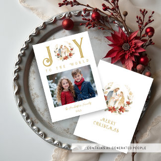 Refined Holy Nativity Joy To The World Quote Feestdagenkaart
