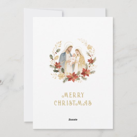 Refined Holy Nativity Joy To The World Quote Feestdagenkaart (Achterkant)