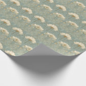 Refined Mint Floral Pattern Cadeaupapier (Hoek)