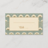 Refined Mint Floral Pattern Plaatskaartje (Voorkant)