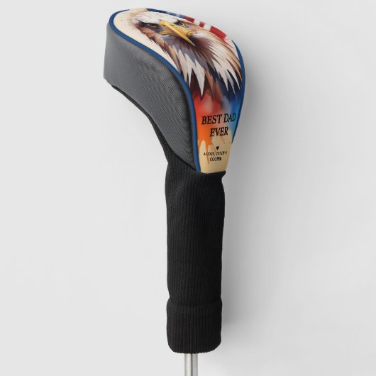 Refined Modern & Elegant Patriotic Eagle Golfheadcover (Schuin)
