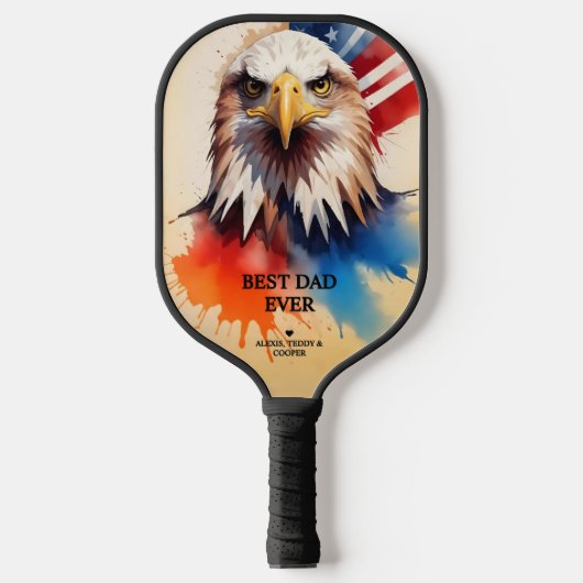 Refined Modern & Elegant Patriotic Eagle Pickleball Paddle (Voorkant)