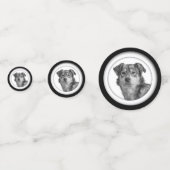 Refined Monochrome Large Mixed Breed Canine Confetti (Achterkanten)