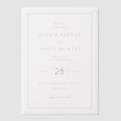 Refined Navy Calligraphy Template Vellum Uitnodigingen (Voorkant)