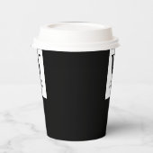 Refined Newly Wed Monogram | Black Minimalist Wedd Papieren Bekers (Links)