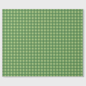 Refined Olive and Forest Green Fine Check Gift Cadeaupapier (Vlak)