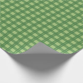 Refined Olive and Forest Green Fine Check Gift Cadeaupapier (Hoek)