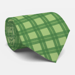 Refined Olive and Forest Green Fine Check Gift Stropdas