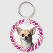 Refined Pastel Pink Chihuahua | Custom Christmas Sleutelhanger (Achterkant)