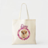 Refined Pastel Pink Poodle | Custom Christmas Gift Tote Bag (Voorkant)