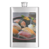 Refined Pour – Elegant Round Sushi Flask Flacon (Voorkant)
