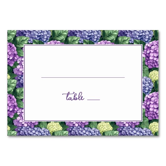 Refined Purple Floral Border Kaart (Voorkant)