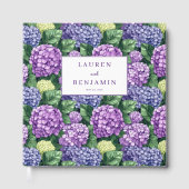 Refined Purple Floral Pattern Gastenboek (Voorkant)