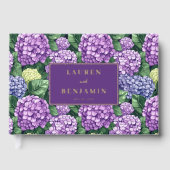 Refined Purple Floral Pattern Gastenboek (Voorkant)