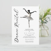 Refined Silver Sparkle Ballet Recital TMF26 Kaart (Staand voorkant)