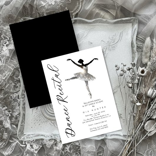 Refined Silver Sparkle Ballet Recital TMF26 Kaart