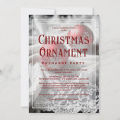 Refined Vellum Grey Shades Red Christmas Ornament Kaart (Voorkant)