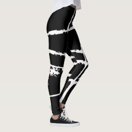 Refined White Light Grunge Modern Dirty Mesh Leggings