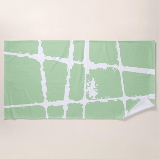 Refined White Light Grunge Modern Dirty Mesh Strandlaken (Voorkant)