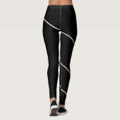 Refined White Minimal Enveloping Line Art Leggings (Achterkant)