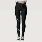Refined White Minimal Enveloping Line Art Leggings (Voorkant)