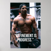 Refinement Is Progress Fitness Quote Poster (Voorkant)