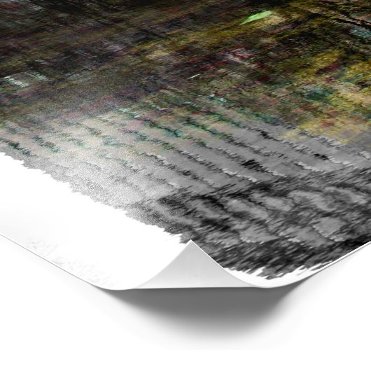 Reflecfoto van de Central Park Tree Foto Afdruk (Hoek)