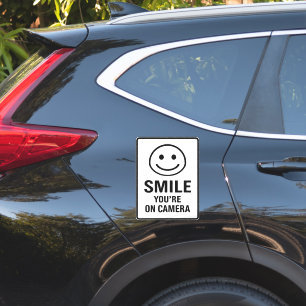 Refleciterende waarschuwingsbord 'U staat op camer Sticker