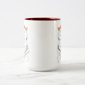 Reflect but don’t Regret Inspirational Mug Tweekleurige Koffiemok (Center)