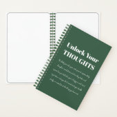 Reflect & Create | Motivational Green Notebook Notitieboek (Binnen)