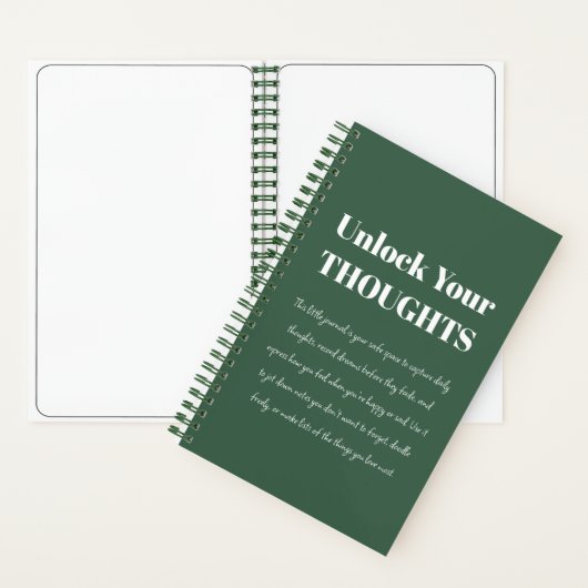 Reflect & Create | Motivational Green Notebook Notitieboek (Binnen)
