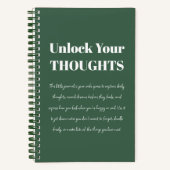 Reflect & Create | Motivational Green Notebook Notitieboek (Voorkant)