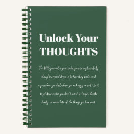 Reflect & Create | Motivational Green Notebook Notitieboek
