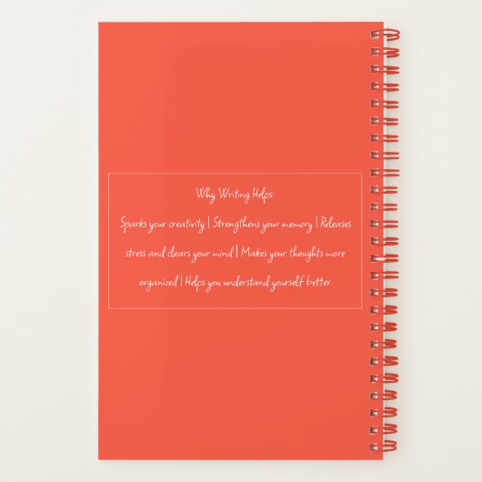 Reflect & Create | Motivational Red Notebook Notitieboek (Achterkant)