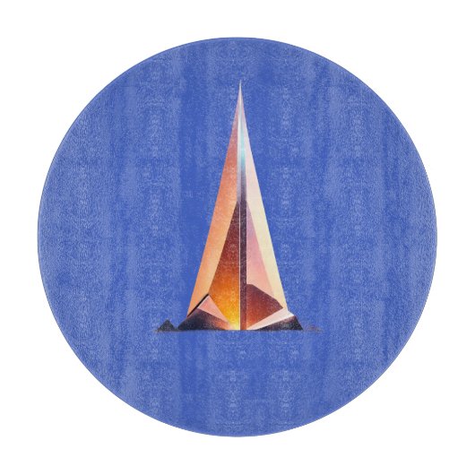 Reflect — Minimalistisch Licht-Toon Logoontwerp Snijplank (Voorkant)
