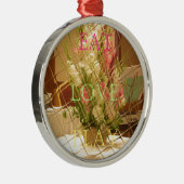 Reflected Blooms Art Print Metalen Ornament (Rechts)