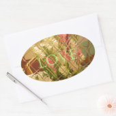 Reflected Blooms Art Print Ovale Sticker (Envelop)
