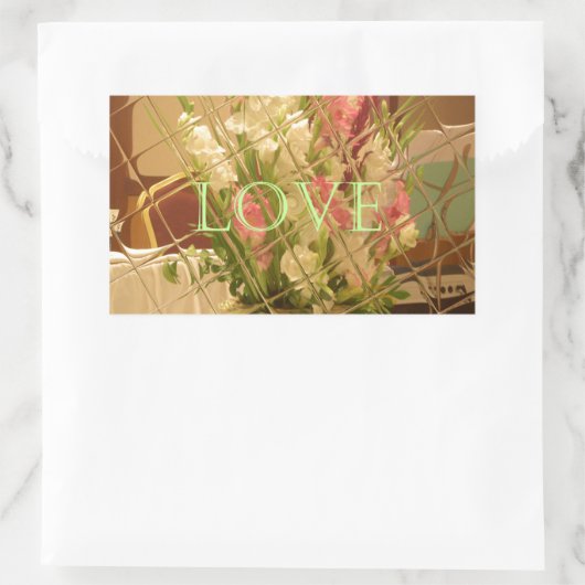 Reflected Blooms Art Print Rechthoekige Sticker (Tas)