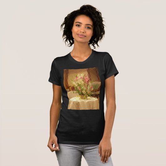Reflected Blooms Art Print T-shirt (Voorkant volledig)