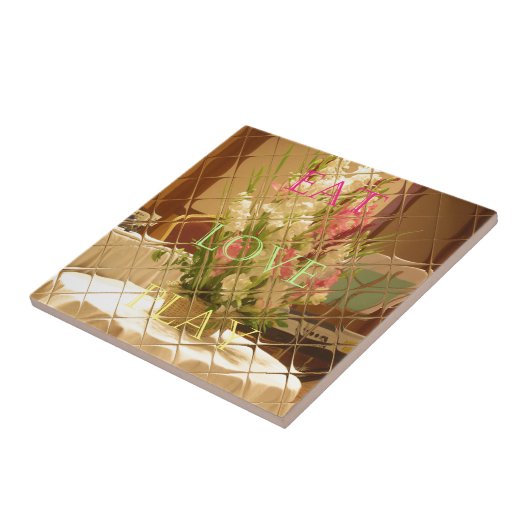 Reflected Blooms Art Print Tegeltje (Zijkant)