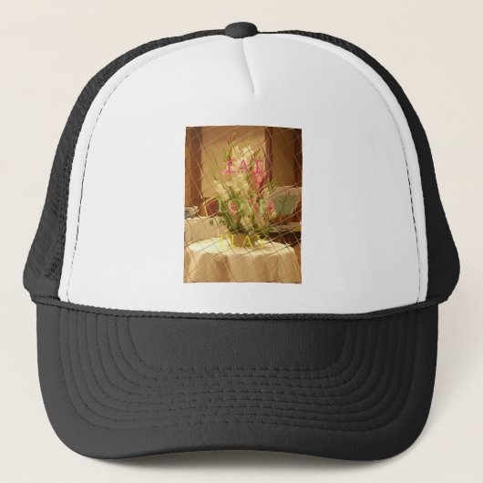 Reflected Blooms Art Print Trucker Pet (Voorkant)