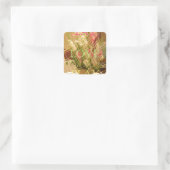 Reflected Blooms Art Print Vierkante Sticker (Tas)
