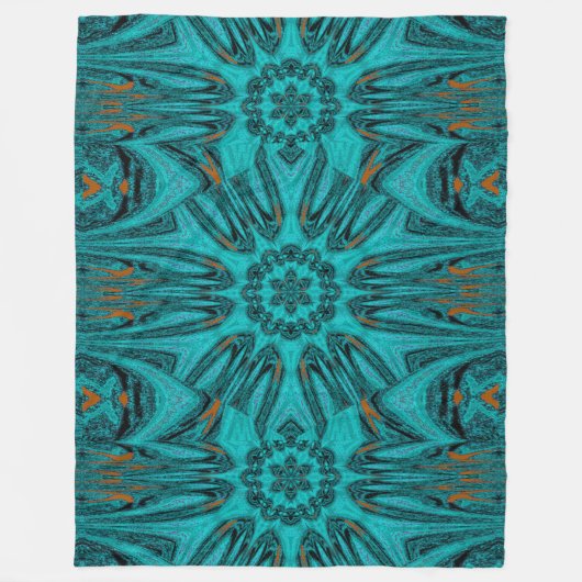 Reflected Lotus 14 Fleece Deken (Voorkant)