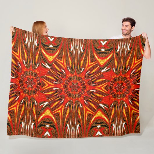 Reflected Lotus 4 Fleece Deken (In situ)