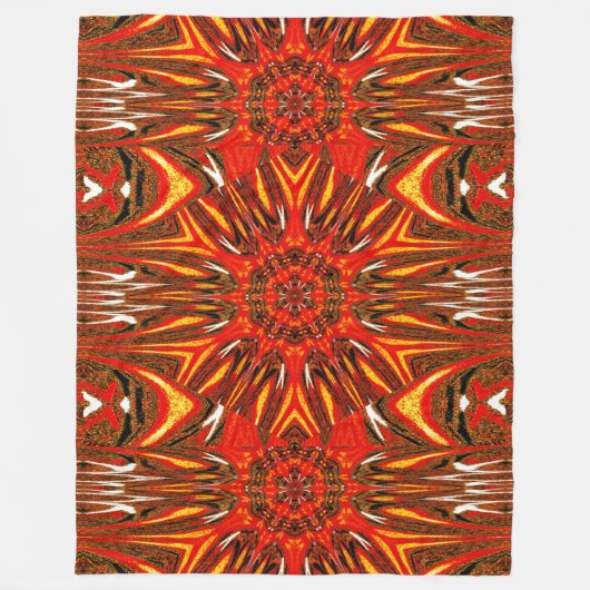 Reflected Lotus 4 Fleece Deken (Voorkant)